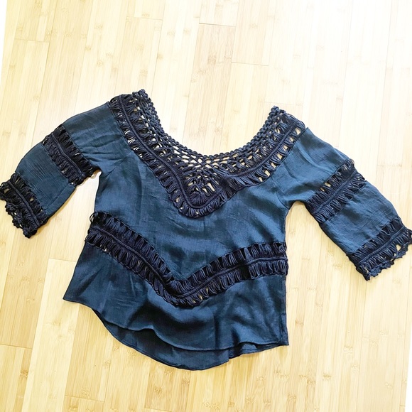 Black BOHO Blouse - Picture 2 of 4